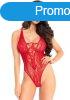 Leg Avenue Floral Lace Thong Teddy 89248 Red