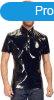 Black level vinyl polo shirt, S