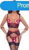 Cottelli Bondage Matte lace breast lift set, XL