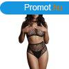Le Dsir Duo Net Key-Hole Bra Set Black