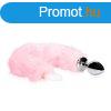Ouch! Light-up Fox Tail with Metal Butt Plug Pink