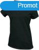 Ni V-nyak rvid ujj pamut pl, Kariban KA381, Black-XL