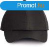 KP118 poliszter 6 paneles baseball sapka K-UP, Black-U