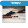 Vszon falikp, kd, 85x113 cm, fehr-sttbarna - BRUME - B