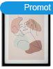 Falikp 35x50 cm, absztrakt ni portr, rzsaszn - VISAGE -
