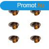 6 darabos sllyesztett spotlmpa szett stt bronz GU10 35mm
