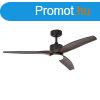 Mennyezeti ventiltor fekete fa mintzattal 132 cm LED-del, 