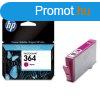 HP Nr.364 (CB319EE) eredeti magenta tintapatron, ~300 oldal