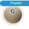 Elleci FOX ROUND Grnit mosogat medence G62 bianco antico