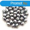 Cseh csiszolt goly gyngy - higher metallic silver -4mm