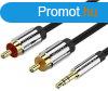 Vention 3.5mm jack/M -> 2*RCA/M, (audio, aranyozott, fmh