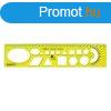 Sablon vonalz OPTIMA fluor 30cm