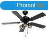 Mennyezeti ventiltor fekete fa mintval 107,5 cm 3 lmpval