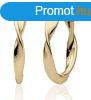 Sparkling Jewels Csavart flbeval aranyozott ezstbl EAG28