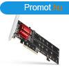 AXAGON PCEM2-ND, PCIe x8 vezrl - 2x M.2 NVMe M-key slot, R