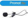 Mikrofon csipesszel, GEMBIRD MIC-C-01, fekete