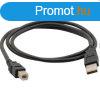 Kbel C-TECH USB A-B 3m 2.0, fekete