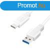 Logilink USB 3.2 Gen1 Type-C cable, C/M to USB-A/M 0,15m Whi