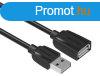 Vention USB-A 2.0/M -> USB-A 2.0/F (hosszabbt,PVC,feket