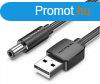 KBEL USB-A -> DC 5.5mm, 1,5m, (fekete), Vention