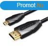 Vention micro HDMI/M -> HDMI/M, (fekete) 1m, kbel