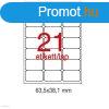 Etikett A2414 63,5 x 38,1 mm 100 v kerektett sark