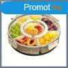 6 rekeszes snacktrol - fedeles, forgathat LW300300
