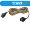 Barna fnyfzr dugval s E27 foglalattal 5m IP54 - Arteixo