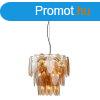 Art Deco fgglmpa arany borostynszn veggel ovlis 14-l