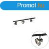 Modern snrendszer 3 fekete spotlmpval, 1 fzis, 100 cm -