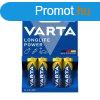 Elem AA ceruza LR06 Longlife Power 4 db/csomag, Varta