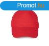 KP162 tpzras 5 paneles pamut baseball sapka K-UP, Red-U