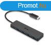 I-TEC 4-port USB-C Slim Passive Hub Black