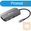SANDBERG USB-C tartozk, USB-C 6in1 Travel Dock