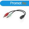 Nedis CAGB22160BK02 sztereo audio kbel, 2x 3,5 mm jack dug