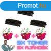 3+3 db-os PAKK, HP -hez CF-280X FEKETE UTNGYRTOTT toner (?