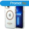 Guess GUHMP13MHTRMD iPhone 13 6.1" arany kemnytok fm 