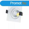 LED spotlmpa, 8W, COB, ngyszgletes, billenthet, meleg fe