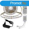 RGB LED szett02:5m DC12V 5050 60SMD/m IP20 RGB LED szalag+t