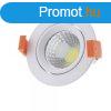 LED spotlmpa, 8W, COB, kerek, billenthet, fehr fny