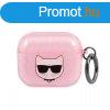 Karl Lagerfeld Choupette Apple Airpods 3 szilikon tok pink (