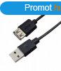 Astrum USB (Apa) - USB (Anya) 2.0 hosszabbt kbel 3.0M fek