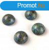 Cseh veg kaboson - Alabaster Brown Blue Luster - 12mm