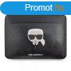 Karl Lagerfeld Head Embossed fekete laptop tska 16" (K