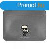 Karl Lagerfeld Saffiano Ikonik ezst laptop tska 16" (