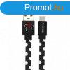 USB kbel Disney - Minnie USB - MicroUSB adatkbel 1m fekete