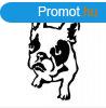 Fm fali dekorci 32x54 cm, francia bulldog, fekete - FRENC
