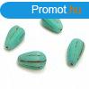 Drop Melon csepp gyngy - Matt Opal Turquoise Blue Copper - 