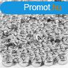 Bet gyngyk, ezst, kerek, fekete betk, 7mm, 21g/csomag