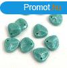 Prselt rzsaszirom gyngy - Rose Petal - Turquoise Green Pi